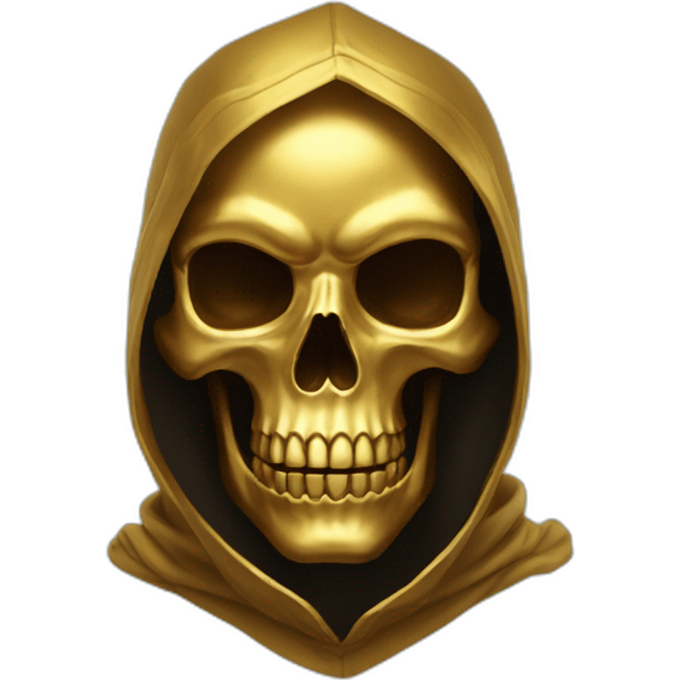 golden skull in a cowl emoji