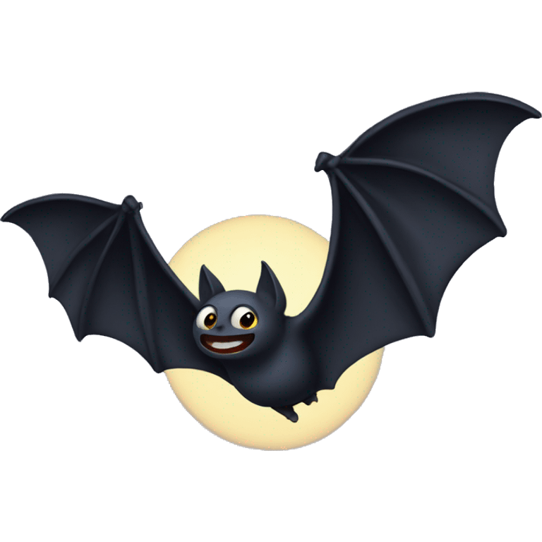 bat flying in the night emoji