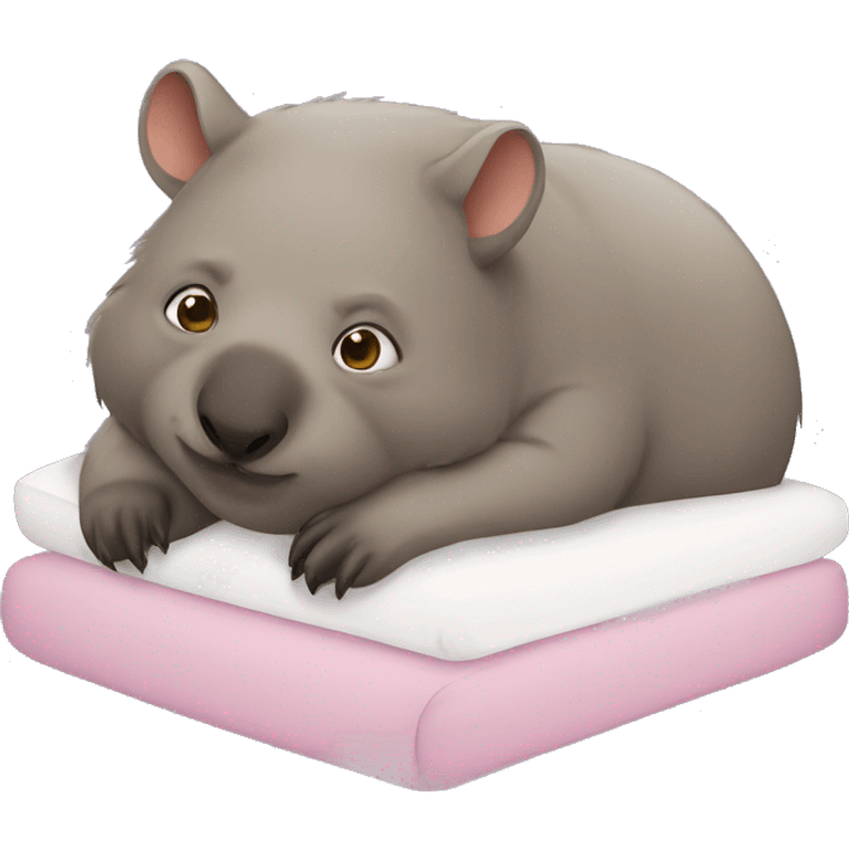 Wombat in bed emoji