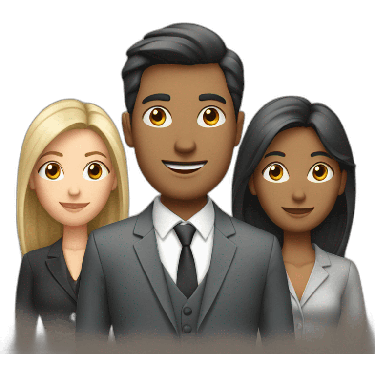 four-business-mans-and-woman emoji