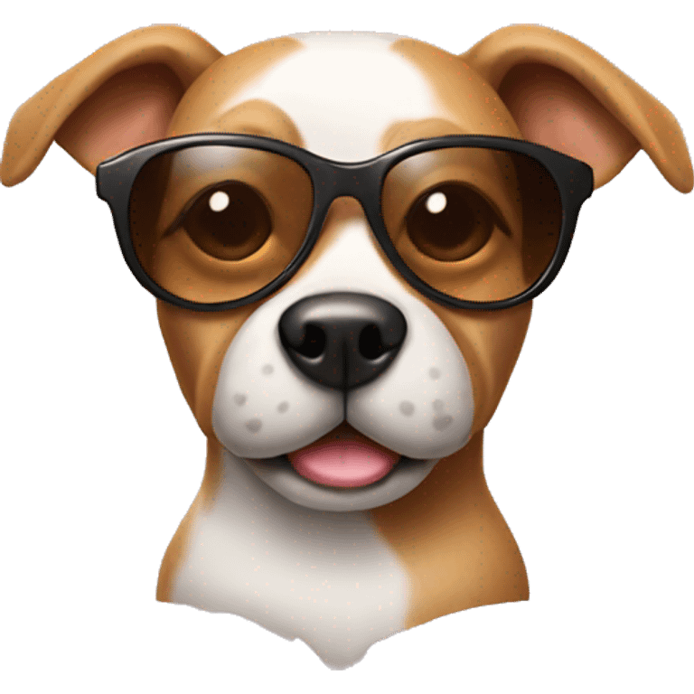 Dog with sunglasses and soy sauce  emoji