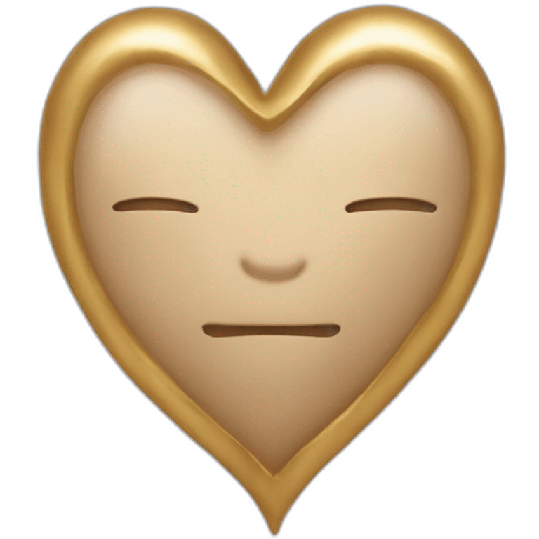 coeur doré sur coeur emoji