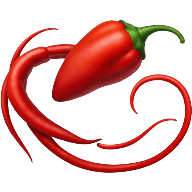 A chili pepper spinning like a tornado emoji