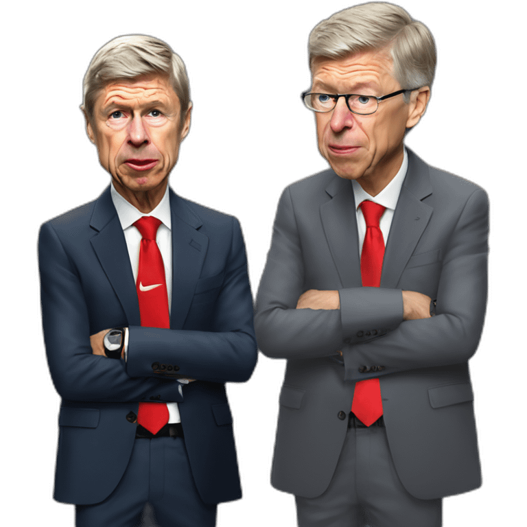 Arsene Wenger shushing Sir Alex Ferguson  emoji