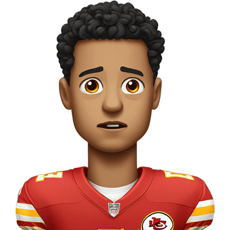 Patrick Mahomes crying to a ref emoji