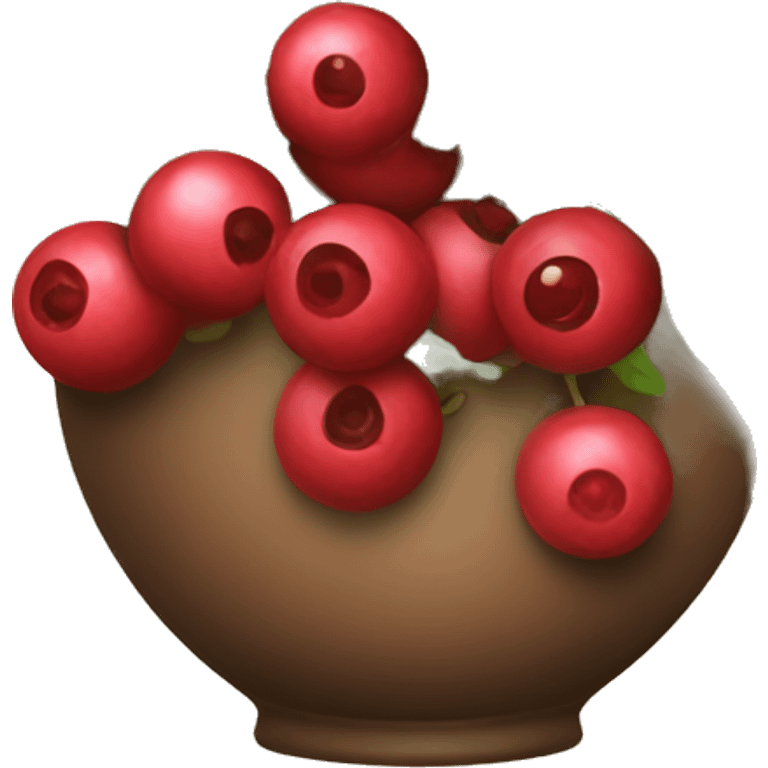 Christmas berries in a vase emoji