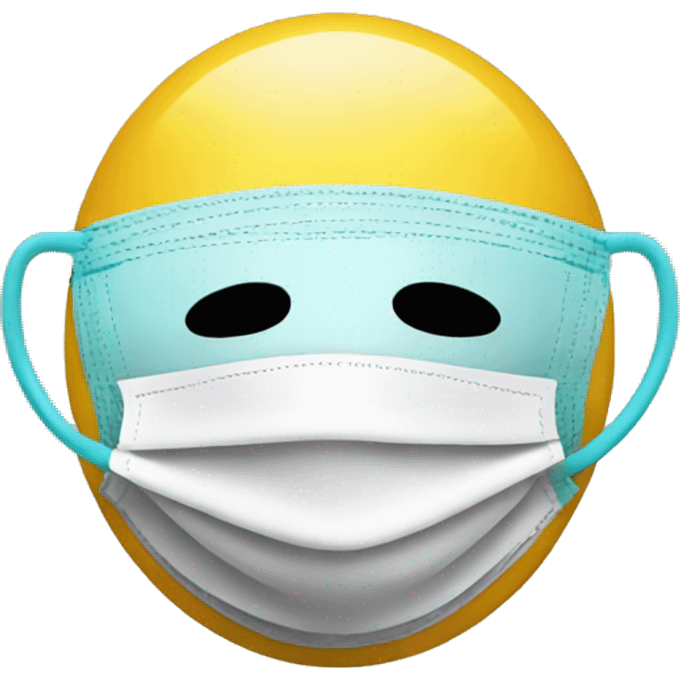 smiley face in a medical mask emoji