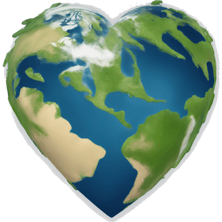 heart shaped earth emoji