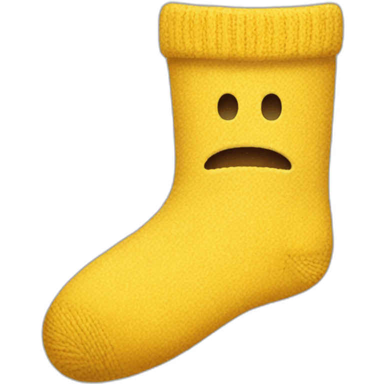 Yellow crusty sock emoji