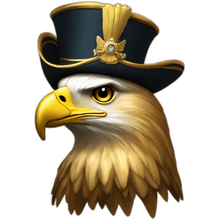 golden imperial eagle with napoleon hat emoji