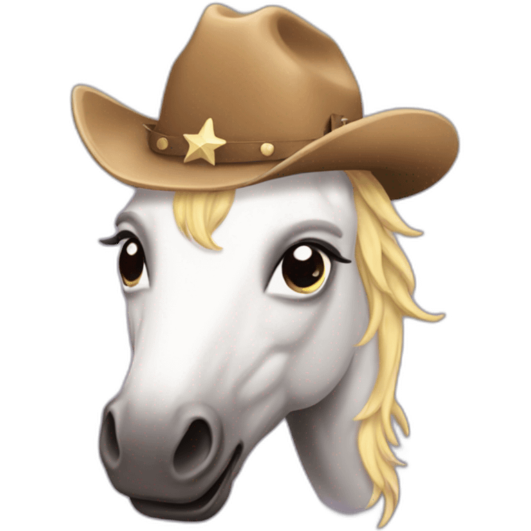 Cowboy unicorn emoji