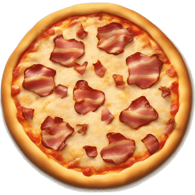 Pizza with bacon pieces for toppings  emoji