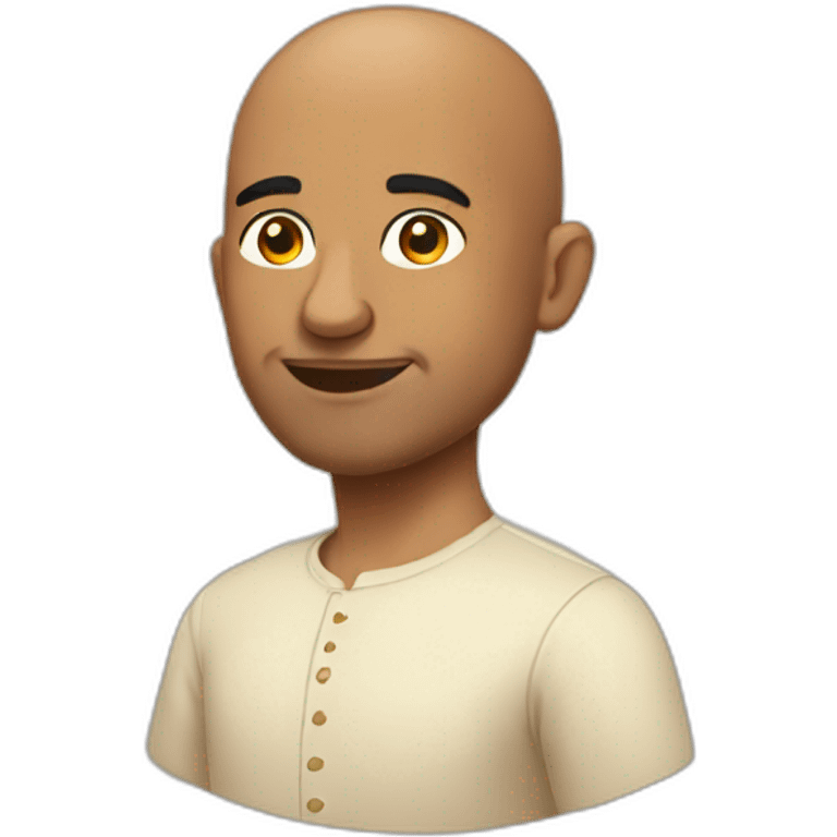 Half bald indian guy emoji