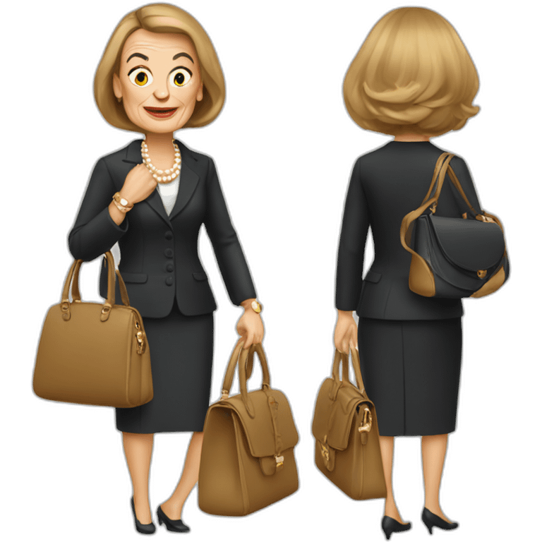 bernadette chirac holding her purse emoji