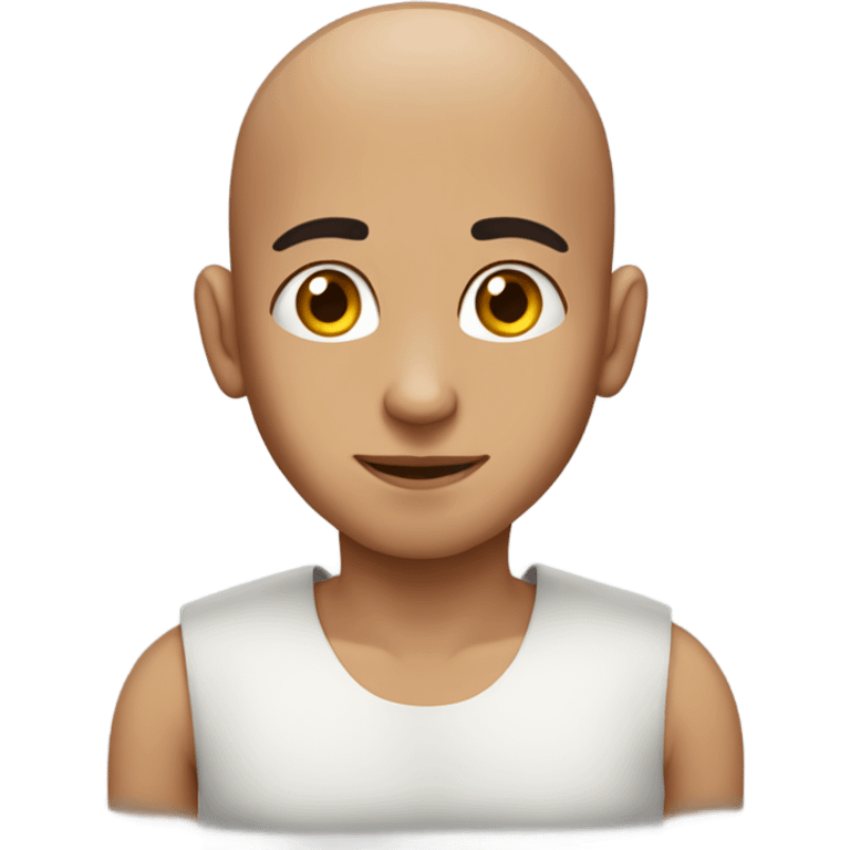 Arabian boy without hair and a little bit fat emoji