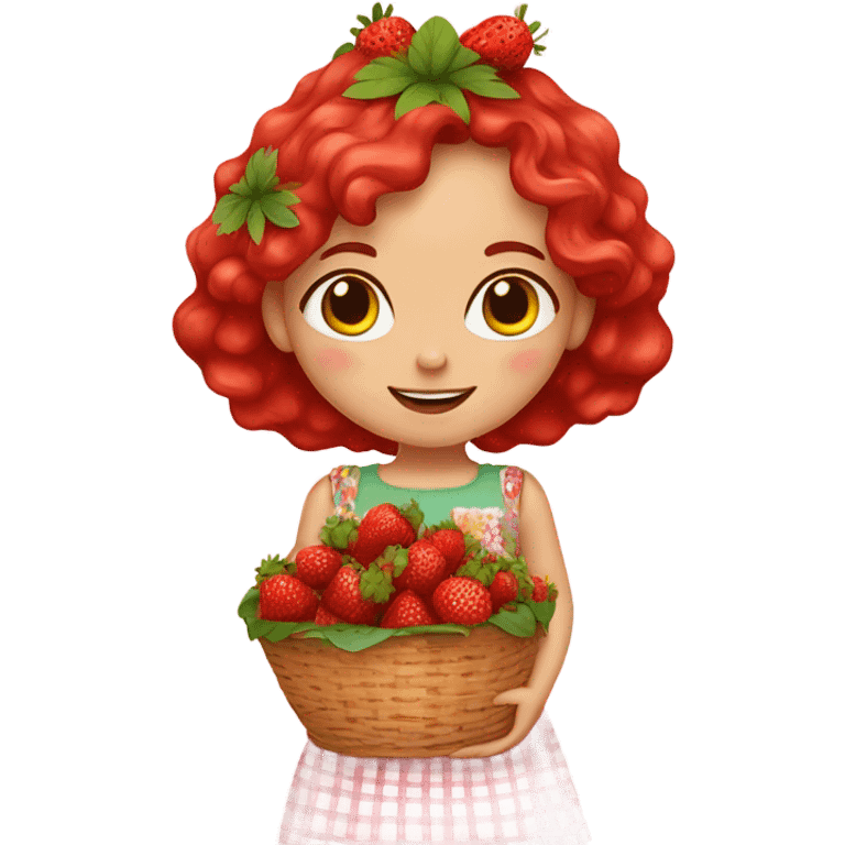 Strawberry girl emoji