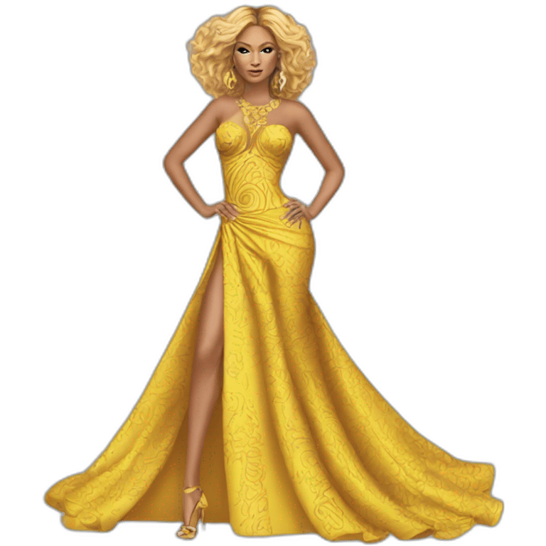 Beyoncé Versace dress emoji