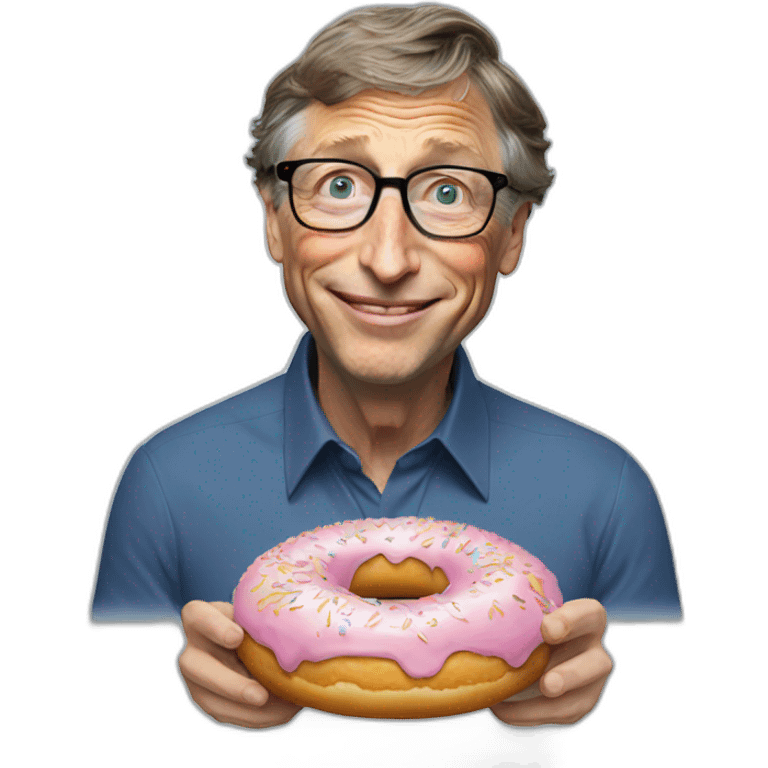 bill gates eating a donut emoji