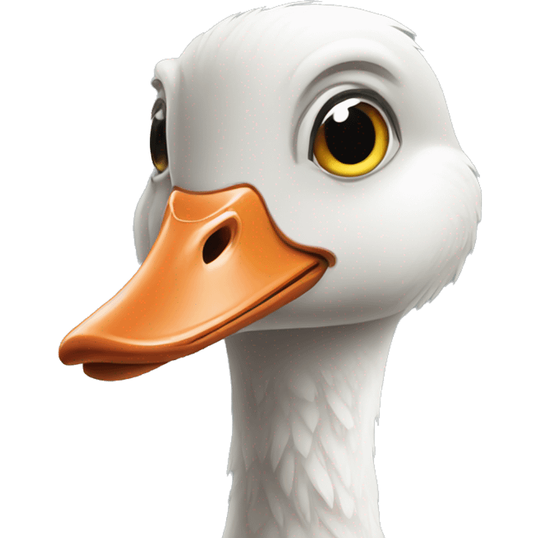 suspicious goose emoji