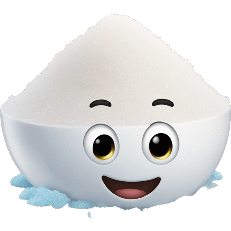 Smiling emoji with a pile of salt emoji