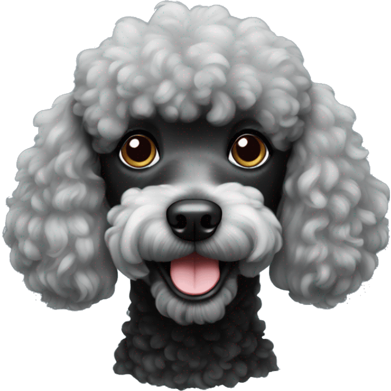 Black poodle dog emoji