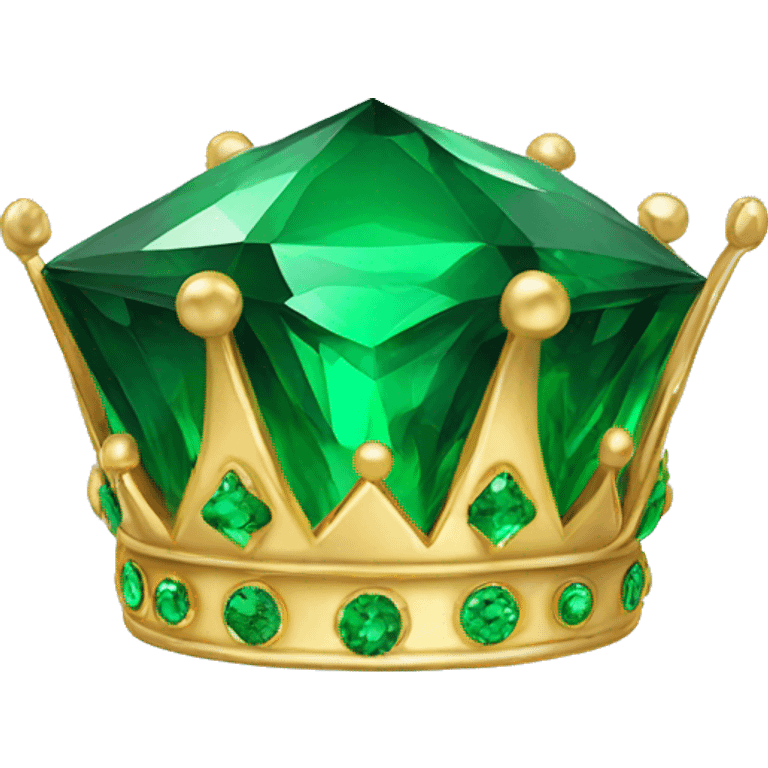 crown emerald color emoji