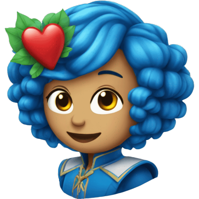 Corazon azul con curita  emoji