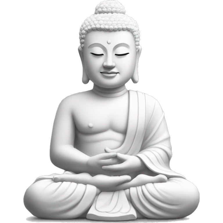 Buddha statue white  emoji