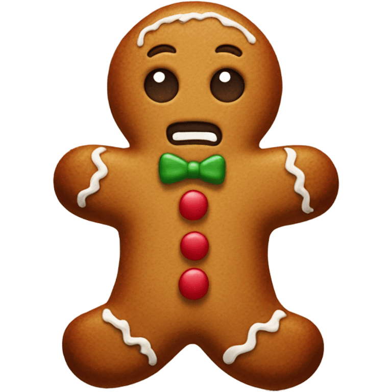 Gingerbread man sad  emoji