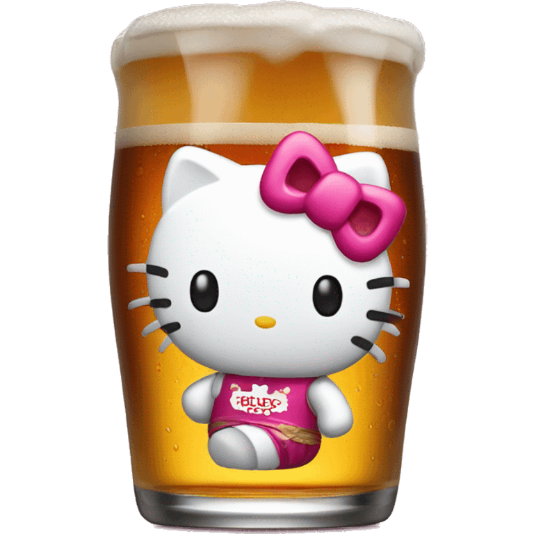 Hello kitty beer emoji