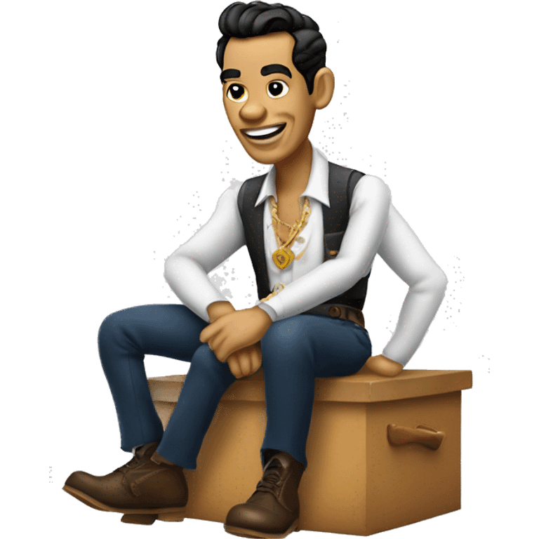 Cantinflas con pantalón abajo emoji