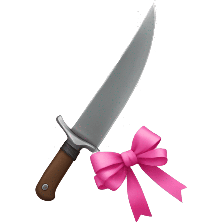 Knife with pink bow emoji