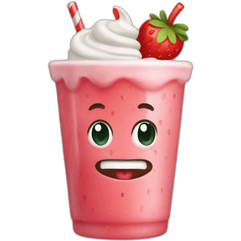 Strawberry shake emoji