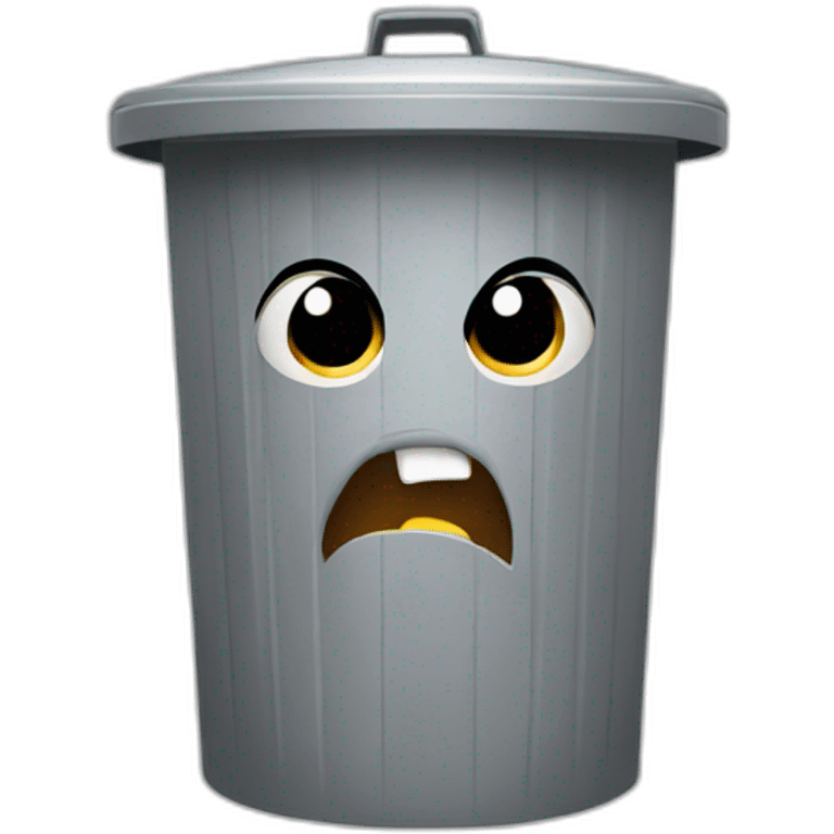 angry trash can emoji