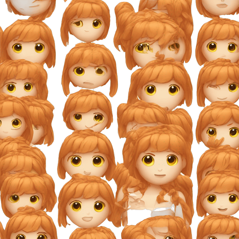 ginger girl with bangs emoji