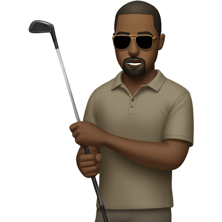 Kayne West golfing emoji