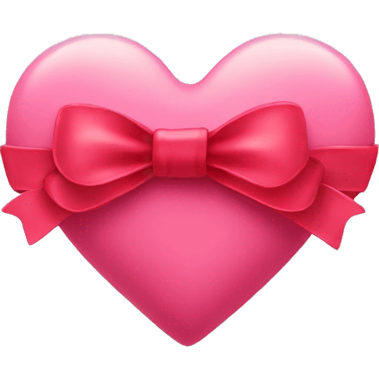 Pink heart with a red bow  emoji