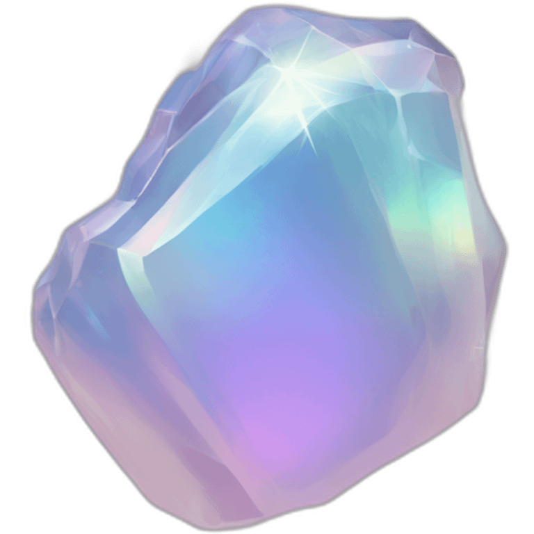 Sparkly glossy Pastel whitish iridescent glass crystal nebula glass crystal emoji