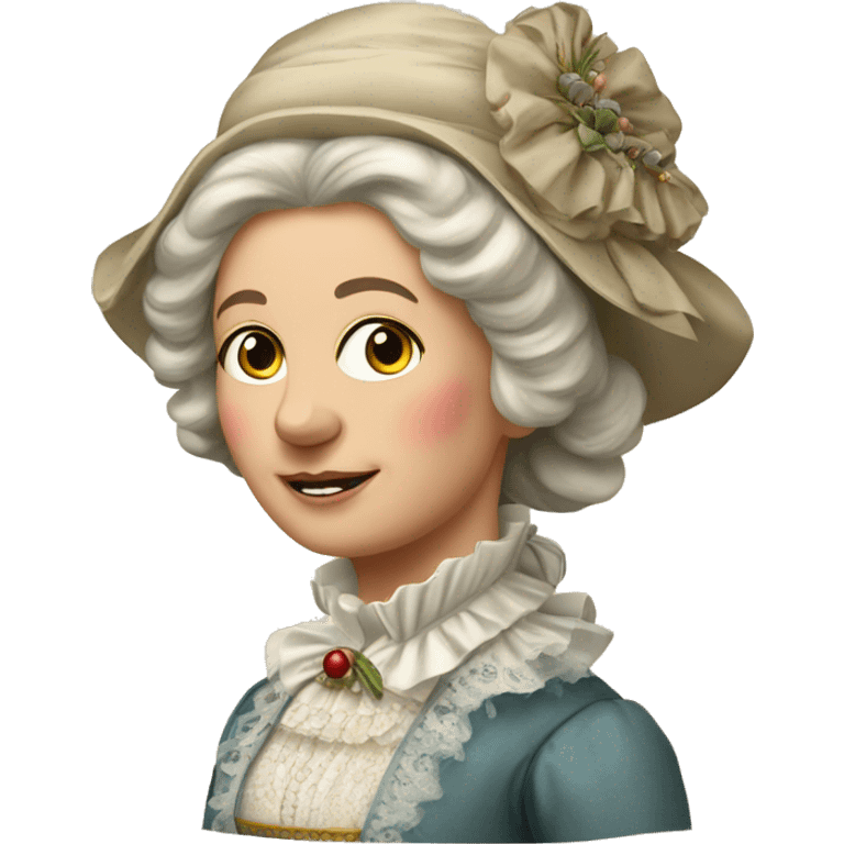 18th century Swiss lady in dress emoji