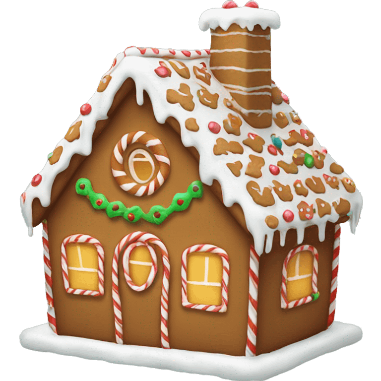 Cute Christmas gingerbread house  emoji