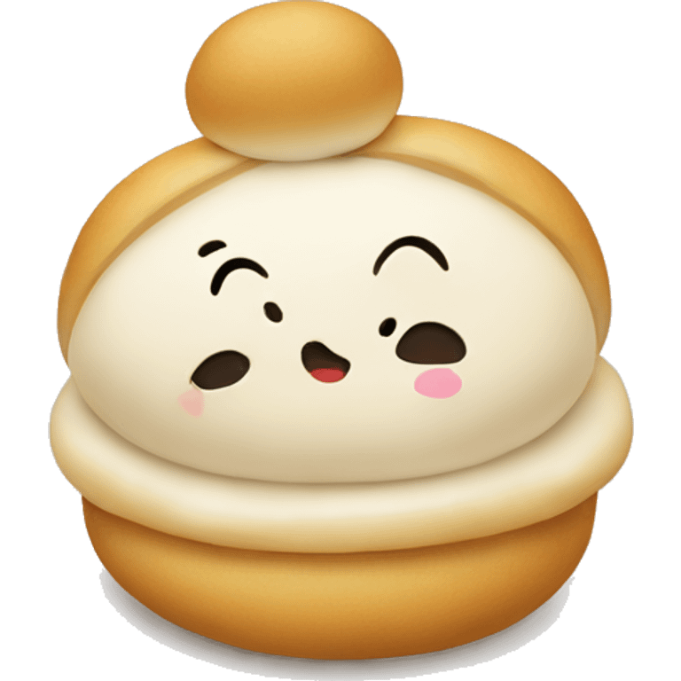 Two bao buns in love emoji