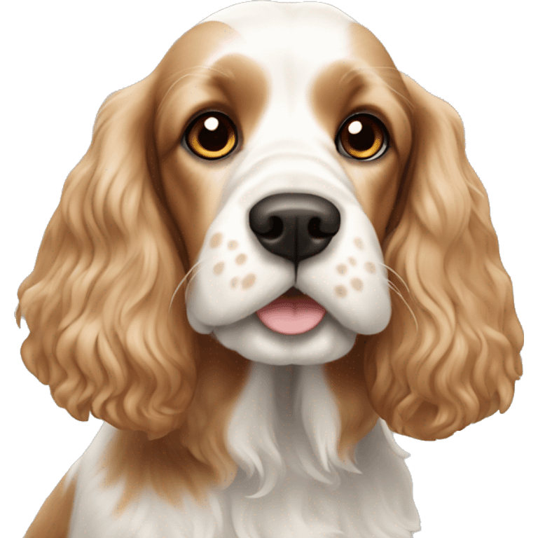 White and ginger cocker spaniel  emoji