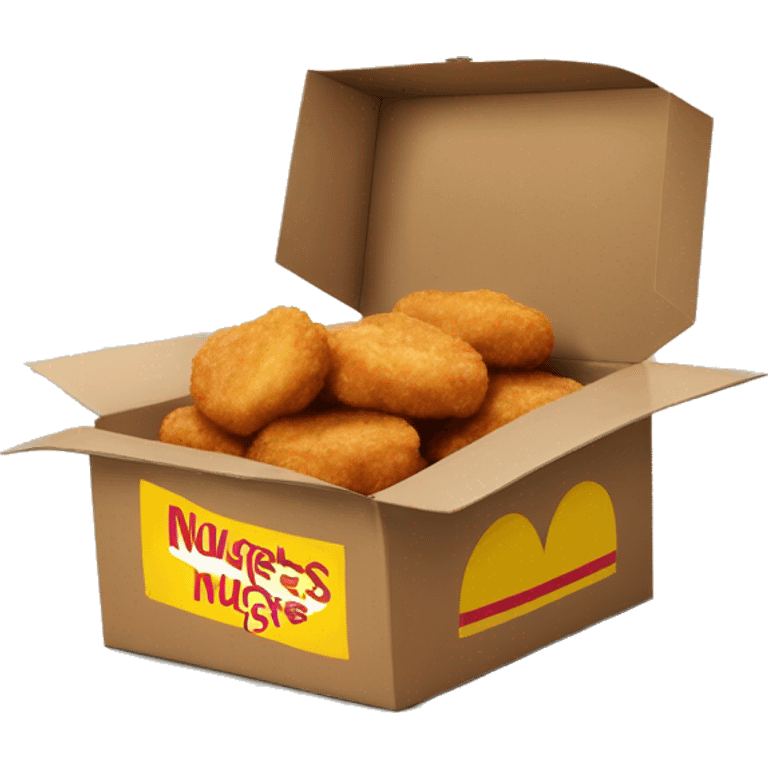 McDonald’s nuggets in box with basketball on box  emoji