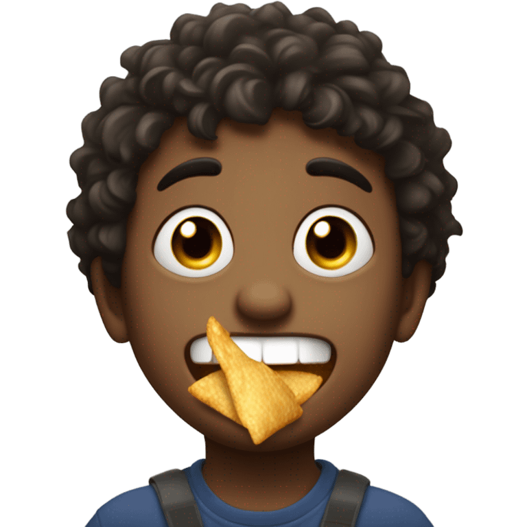 annoying little brother eating crisps emoji