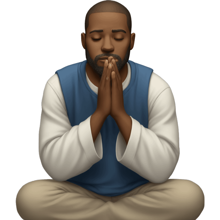 white man prays emoji