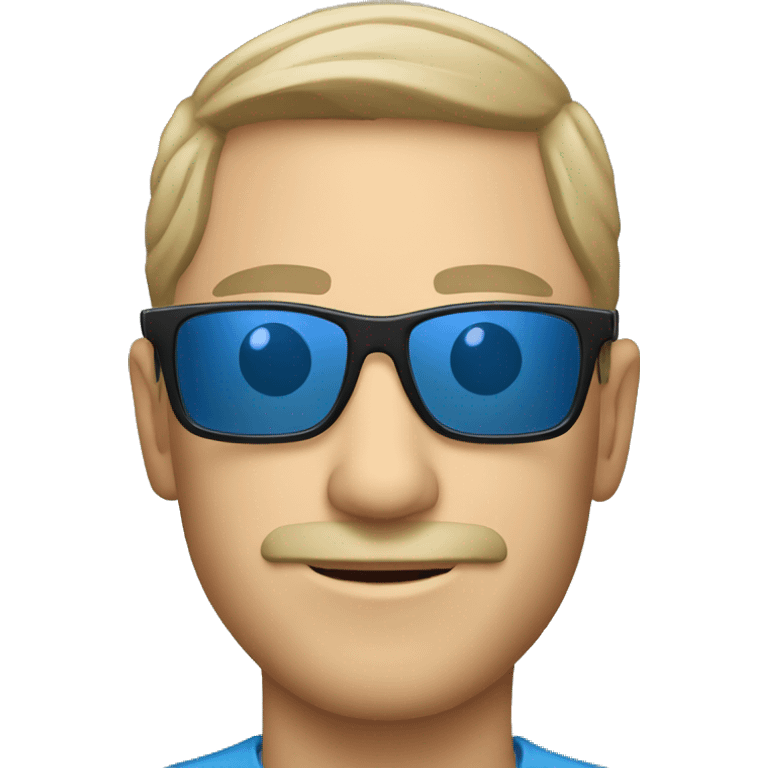 male driver in blue sunglasses emoji