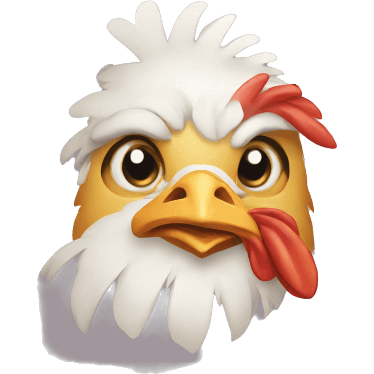 chicken with emoji