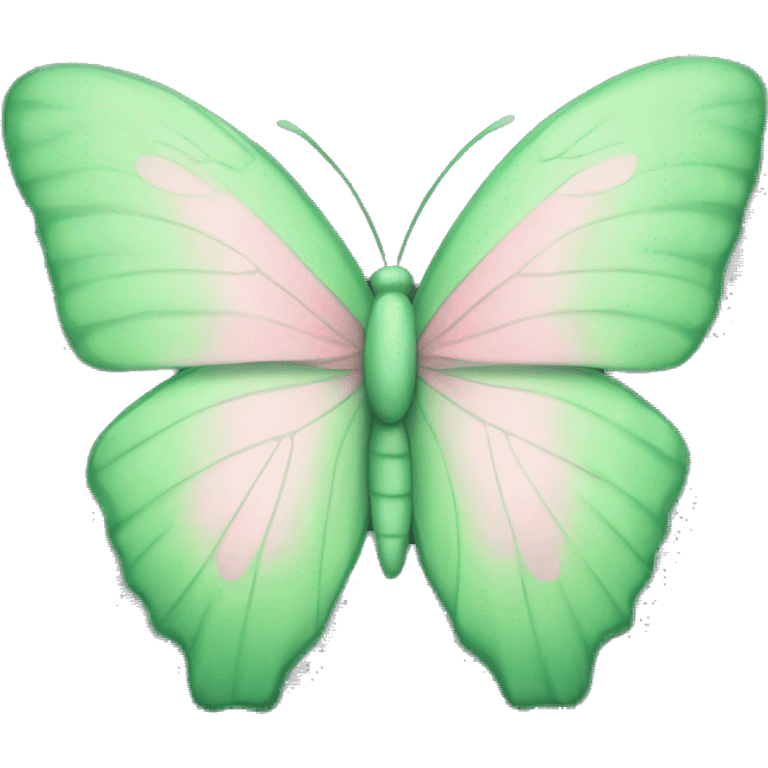 Light Green butterfly with light pink butterfly emoji