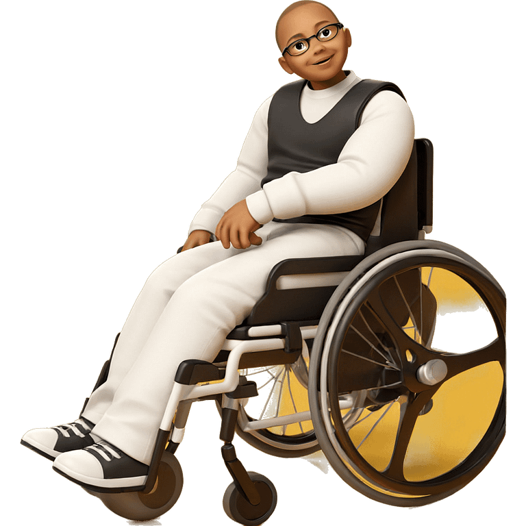 bald boy in a wheelchair emoji