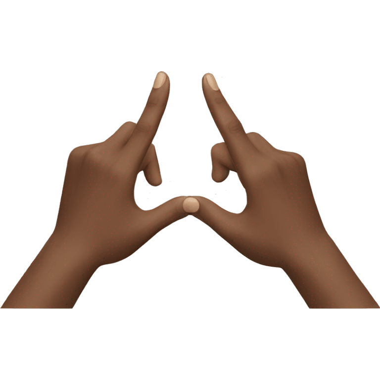 Hands making wing shape emoji